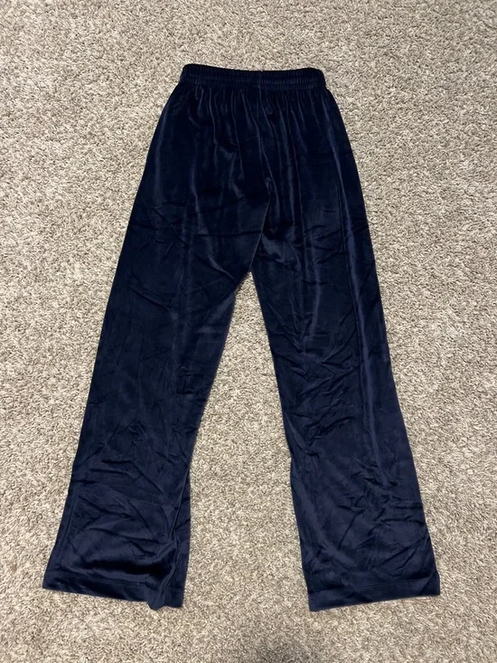 VS Pink Velvet Hoodie & 2 pairs of Lounge Pants Set in Navy and Forest Green - Picture 5 of 11